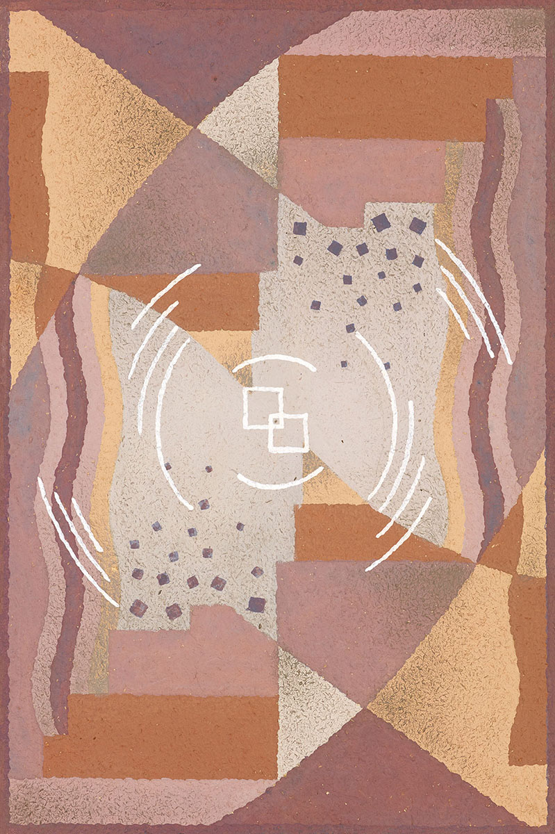 Maquette de tapis à décor géométrique
